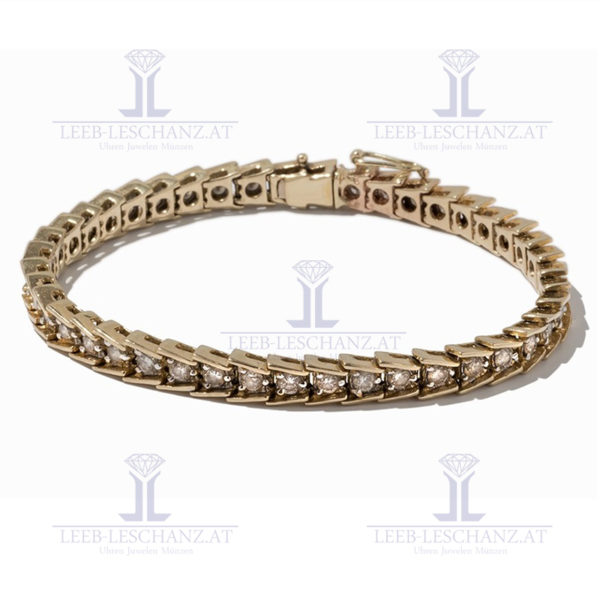 Brillantarmband, 14K Gelbgold