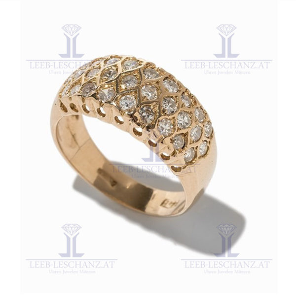 Cluster-Ring mit 28 Diamanten