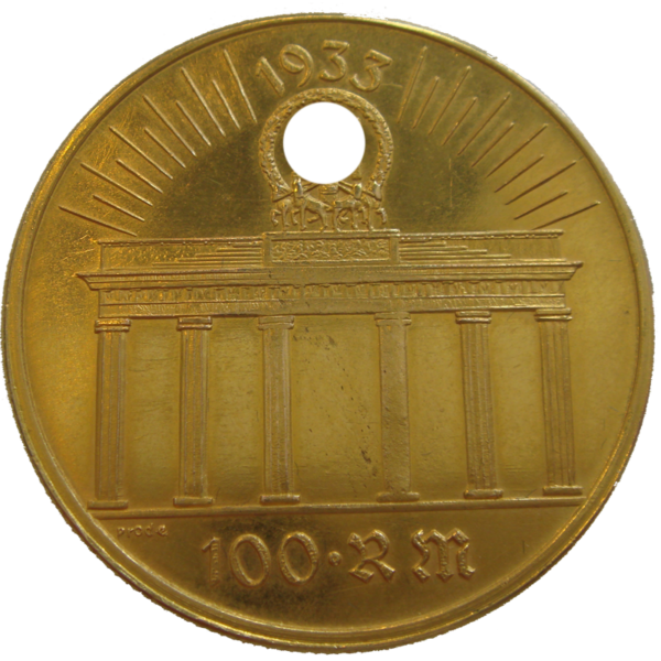 100 Reichsmark Kleinserie Numismatische Medaille