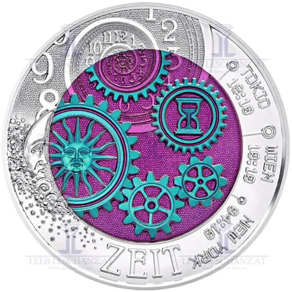 Österreich 25 Euro, 2016, Silber-Niob-Münze "Die Zeit"