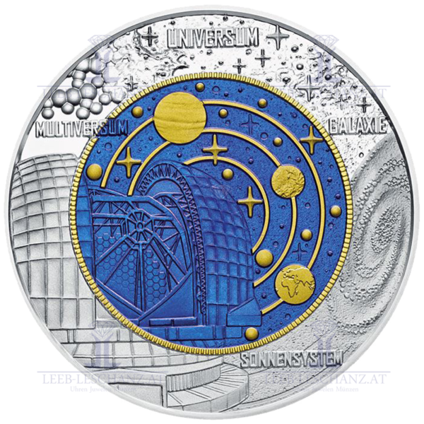 Österreich 25 Euro, 2015, Silber-Niob-Münze Kosmologie – Bild 2
