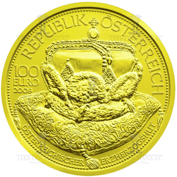Österreich 100 Euro Gold, 2009 "Der Österreichische Herzoghut"