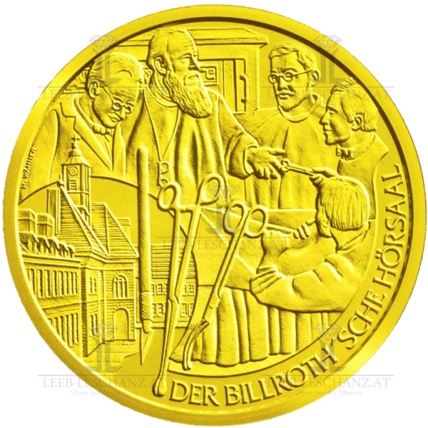 Österreich 50 Euro Gold, 2009, Theodor Billroth – Bild 2