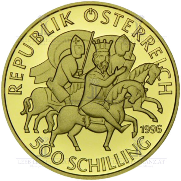 Österreich 500 Schilling, 1996, Heinrich II. Jasomirgott – Bild 2