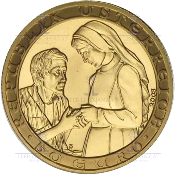 Österreich 50 Euro Gold, 2003, „Nächstenliebe" – Bild 3