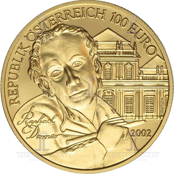 Österreich 100 Euro Gold, 2002, Bildhauerei