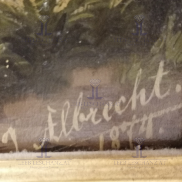 Josef Albrecht "Vieh auf Waldlichtung bei der Trenke"