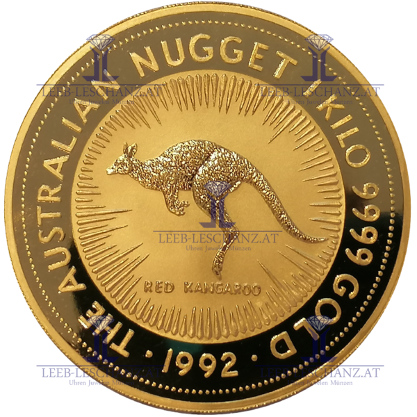 Australian Nugget 1992 1Kilo Goldmünze