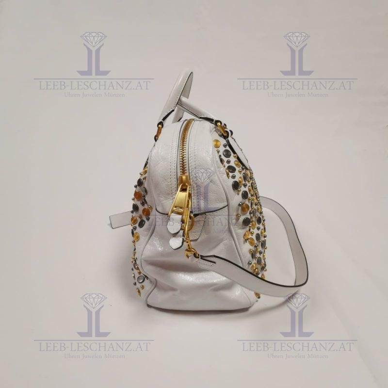 Moschino Couture White Leather Bag