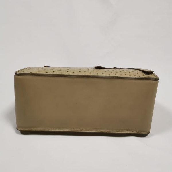 Escada Leather Bag Ostrich Sand Color
