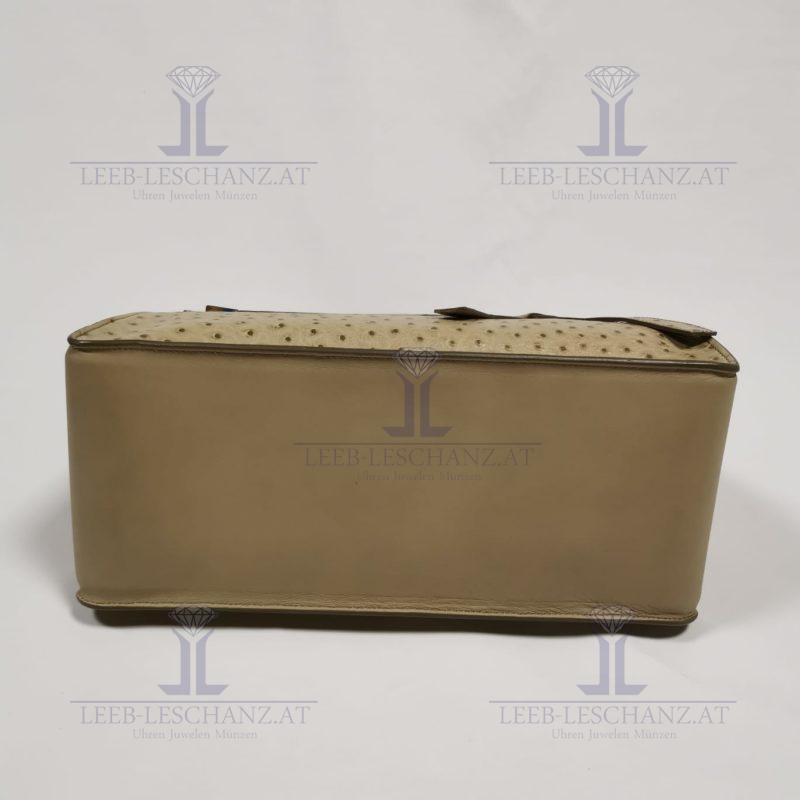Escada Leather Bag Ostrich Sand Color