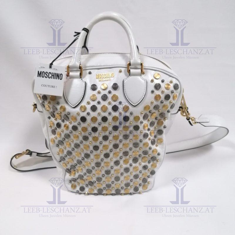 Moschino Couture White Leather Bag