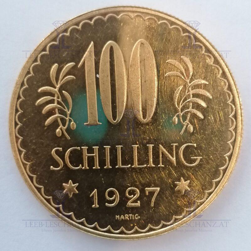 100 Schilling Gold 900/000 1927 – Bild 2