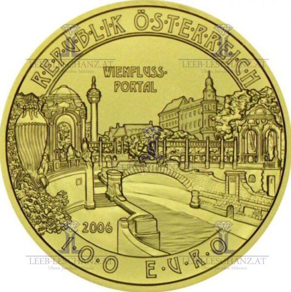 Wienflussportal 100Euro 2006 Goldmünze